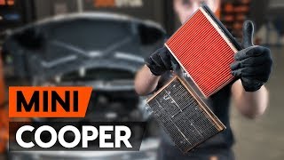 How to change air filter on MINI COOPER 1 R50 R53 TUTORIAL AUTODOC [upl. by Pyotr]