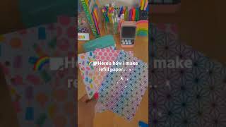 Quick Way to Make 6 Ring Binder Refill Paper🗒🌈 shorts [upl. by Eeral]