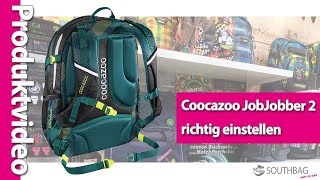 coocazoo Schulrucksack JobJobber2  richtig am Rücken einstellen [upl. by Kcirneh]