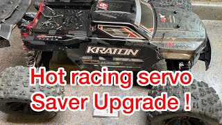 Arrma Kraton Exb servo saver upgrade hot racing AON48A02 installation [upl. by Eilerua]