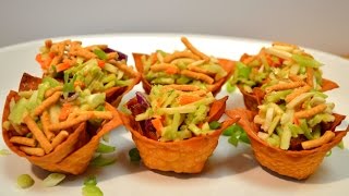 Applebees Chicken Wonton Tacos  Applebees Appetizer Recipe [upl. by Kirch]