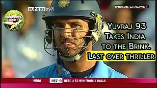 West Indies vs India Yuvraj 93 takes India to the brink of a famous win [upl. by Coombs]