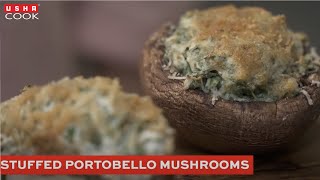 Delicious Stuffed Portobello Mushrooms  Usha Smart Air fryer 55L Recipe [upl. by Garwood]