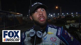 Bubba Wallace talks close secondplace finish at Daytona  2018 DAYTONA 500  NASCAR on FOX [upl. by Nelyak]