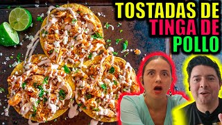 ANTOJITO MEXICANO  Tostadas de Tinga de Pollo  Receta 100 MEXICANA [upl. by Cherida]