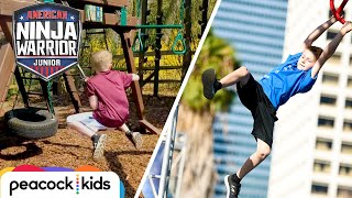 AMERICAN NINJA WARRIOR JUNIOR  Parkour Training Leads to ANWJ Course [upl. by Tdnarb]