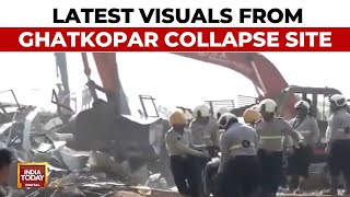 Latest Visuals Of Rescue Operations From Ghatkopar Hoarding Collapse Site  India Today News [upl. by Apps]