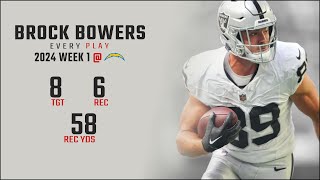 Brock Bowers Week 1 Replay Every Target and Catch  Los Angeles Chargers [upl. by Iline497]