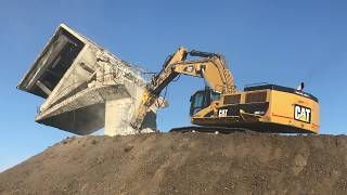 Caterpillar 385C Excavator With Atlas Copco HB10000 Hydraylic Hammer  Sotiriadis Demolitions [upl. by Telimay]