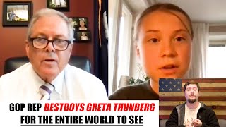 GOP powerhouse DESTROYS clueless Greta Thunberg in front of the entire world [upl. by Yrok]