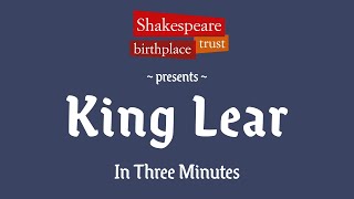 3Minute Shakespeare  King Lear  Animated Shakespeare Summaries [upl. by Ahsla931]