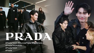 Win Metawin at Prada Men’s FallWinter 2024 PradaFW24 Prada PradaFW24xWIN winmetawin [upl. by Virg]