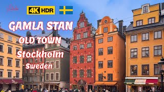 Stockholm Winter Walking Tour Gamla Stan Old Town Sweden HDR [upl. by Erland]