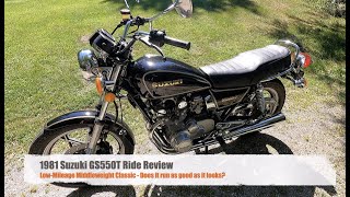 Suzuki GS550 Ride Review  2600 original miles [upl. by Fontes]