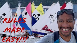 THE FOUR MUST KNOW RULES to Begin Sailboat Racing  Sunfish Optimist Laser Flying Scot Keel Boats [upl. by Tips965]