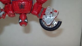 Transformers Week Day 5 Marvel Transformers Crossovers SpiderMan Motorcycle review [upl. by Atsedom]