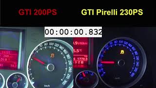 Golf V GTI vs Golf V GTI Pirelli  Acceleration 0160 [upl. by Bradlee]