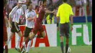 C Ronaldo Schwalbe  Spiel um 3 Platz WM 2006 [upl. by Nayr331]