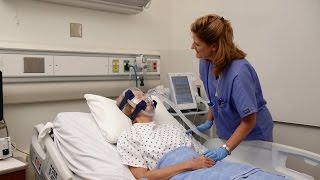 NIV Mask Fitting Philips Respironics noninvasive hospital mask [upl. by Ahsikan]