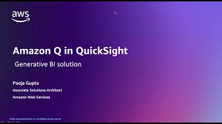 Amazon Q in QuickSight HandsOn Demo for Generative BI and RealTime Insights  Amazon Web Services [upl. by Giule171]