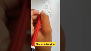 Teddy bear drawing youtube trending painting drawing viralshort shortsart [upl. by Giulia]