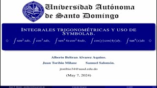 INTEGRALES TRIGONOMÉTRICAS Y USO DE SYMBOLAB  Cálculo Integral [upl. by Bordy]