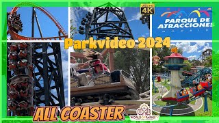 Parque de Atracciones de Madrid 2024  All Rides Parkvideo Freizeitpark Madrid  Abismo – Tornado [upl. by Feirahs]