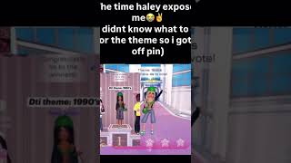 callmehhaley YOU EXPOSED MEEE😭😭 roblox robloxdressup dresstoimpress callmehhaley [upl. by Atnamas]