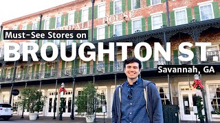 Shopping on Broughton Street in Downtown Savannah Georgia  Mustsee Stores  Vlog [upl. by Ire]