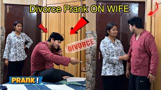 Divorce Prank ON WIFE   Prank on WIFE  nikkrichavlogs [upl. by Alasdair]