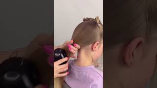 Twist braid into pony 🎀💜 hairstyle ponytailstyles kidshairstyle kidshairstylesforgirls [upl. by Ainala]