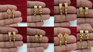 under 10000 Latest 20ct hallmark gold stud earrings designs with price  new hanging earrings [upl. by Dace546]