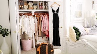 Closet Decorating Ideas Organizing A Small Closet Makeover DIY Wardrobe Decorating Ideas Tour [upl. by Horsey]