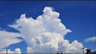 Majestic Cumulonimbus Clouds with Veil and Pileus Clouds【積乱雲が次々と発達！】sky clouds [upl. by Sailesh71]