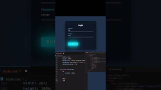 Beautiful login Form using HTML and CSS css loginform [upl. by Novyat]