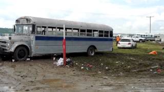 Subaru pulls bus out of mud [upl. by Karina975]