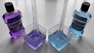 MOUTHWASH SLIME💧Testing NO GLUE SLIME Recipes [upl. by Annaerda]