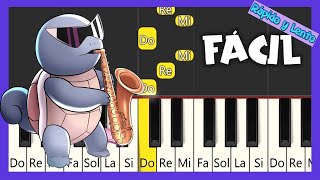 Epic Sax Squirtle  Honkin  TUTORIAL PIANO FÁCIL  CANCIÓN FÁCIL PARA PIANO [upl. by Kiyoshi]