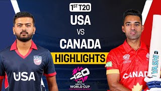 USA vs Canada 1st T20 World Cup Match Highlights  ICC World Cup 2024  CAN vs USA Highlights 2024 [upl. by Esylla894]