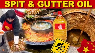 CHINESE GUTTER OIL TAKING OUT FROM THE SEWER CAUGHT ON CAMERA WATCH OUT gutter oil dangerousfood [upl. by Zapot]