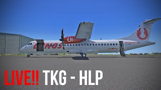 LIVECarenado ATR 72500 Radin Inten II TKG  Halim Perdanakusuma HLP Prepar3d IVAO Indonesia [upl. by Annitsirhc]