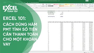 47 Dùng hàm PMT tính số tiền cần thanh toán cho một khoản vay  Khóa học phần mềm văn phòng Excel [upl. by Ijnek]