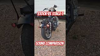 HARLEY SPORTSTER STOCK VS STAGE 1 automobile motorcycle harleysound harleydavidson sound ASMR [upl. by Chor325]