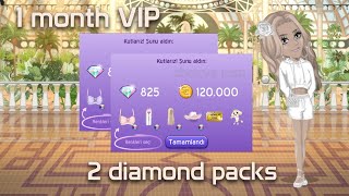 BUYING 1 MONTH VIP  2 DIAMOND PACKS  NOOB TO VIP MSP  moviestarplanet [upl. by Baudoin]