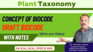 CONCEPT OF BIOCODE or DRAFT BIOCODE  With notes  Dr Praveen Mohil [upl. by Attennot484]