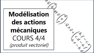 Cours  Modélisation des actions mécaniques 44  Produit vectoriel [upl. by Diraj897]