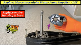 Replace Mercruiser Alpha outdrive water pumpimpeller  DIY [upl. by Wandis]