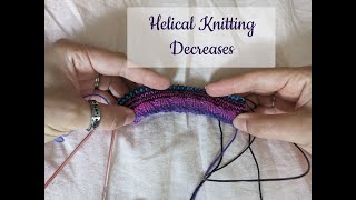 Helical knitting  How to handle decreases [upl. by Doelling]