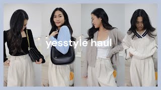 trying clothes from yesstyle  simple comfy amp cute [upl. by Borgeson]