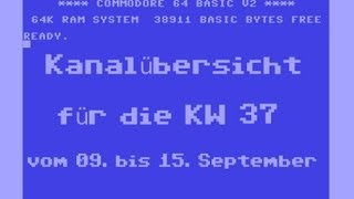 Kanalübersicht für die Kalenderwoche 37 vom 9 bis 15 September [upl. by Lenor]